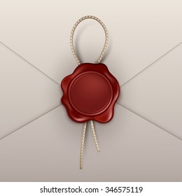 Vector Wax Seal Stamp Isolated On Background