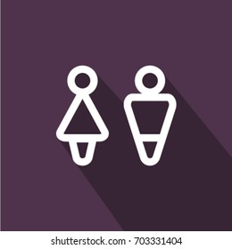 Vector WC icon. Modern flat design