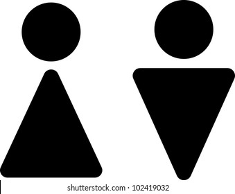 Vector WC signs icon isolated