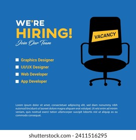 Vector que estamos contratando. Diseño de contratación. Estamos contratando para unirse al anuncio de nuestro equipo