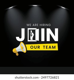 vector We are hiring Join Our Team banners concept
