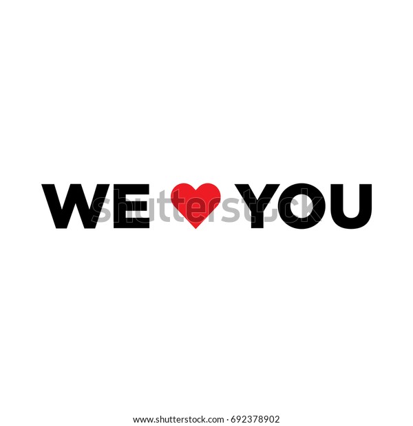 Vector We Love You Heart Icon 스톡 벡터(로열티 프리) 692378902 | Shutterstock
