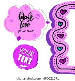 Vector We will be together forever quote design. Hand lettered inscription. Quotation lettering, heart