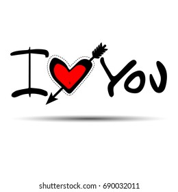 Vector We will be together forever quote design. Hand lettered inscription. Quotation lettering, heart