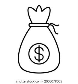 Vector Wealth Outline Icon Design
