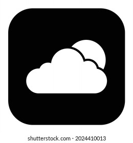 Vector Weather App Glyph Icon Design
