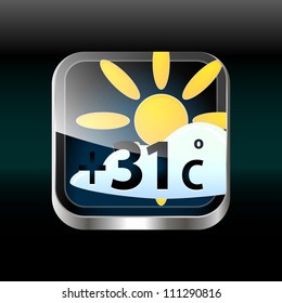 Vector weather app icon,  Eps10