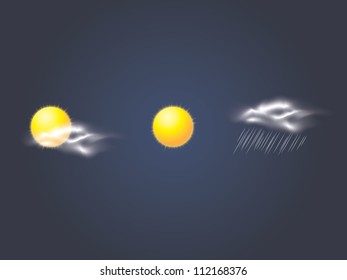 Vector weather autumn icons