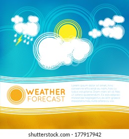 Vector weather forecast background for TV or web