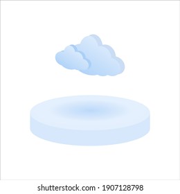 vector weather forecast icon with bright background.