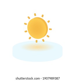 vector weather forecast icon with bright background