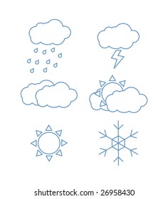 Vector Weather Forecast Icon Set