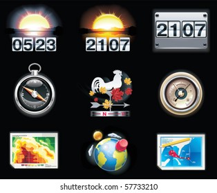 Vector weather forecast icons. Part 1