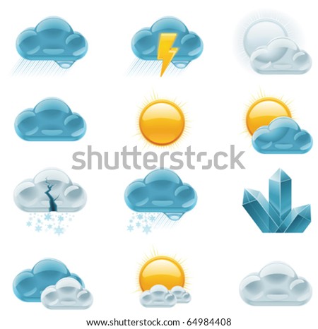 Vector weather forecast icons. Part 1