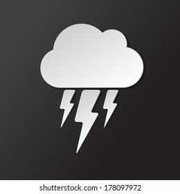 Vector weather icon. Black and white flash. Eps10 