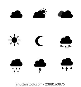 Vector Weather Icon Illustration, Suitable for posters, news and advertisements