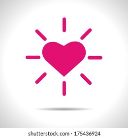 Vector weather icon. Pink clear. Eps10