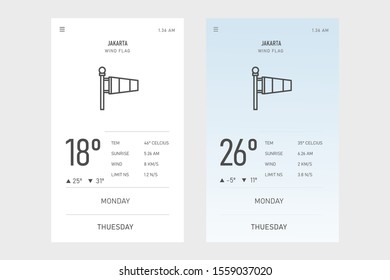 vector weather icon set on blue and white background. elegant Weather thermometer Application. Black and White  vertion. For mobile phones,  widgets. eps 10. Full icon set available in my portfolio