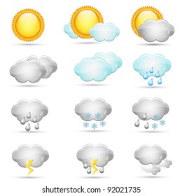 Vector weather icons collection