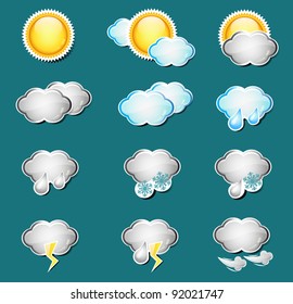 Vector weather icons collection