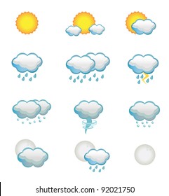 Vector weather icons collection