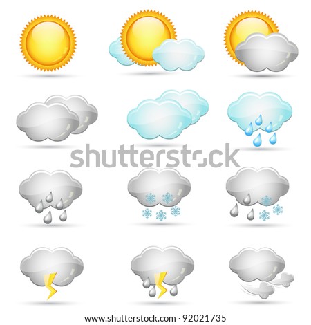 Vector weather icons collection