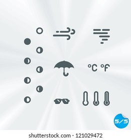 Vector Weather Icons Collection, Button, Sign, Symbol, Emblem, Sticker, Badge, Logo for Web Design, User Interface, Baby, Children, People
