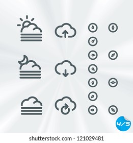 Vector Weather Icons Collection, Button, Sign, Symbol, Emblem, Sticker, Badge, Logo for Web Design, User Interface, Baby, Children, People