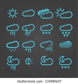 Vector weather icons. Set #3