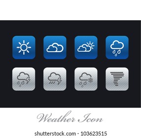 Vector Weather icons in three styles