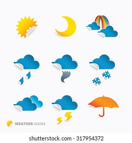 Vector Weather Stickers
