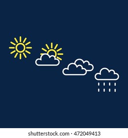 Vector weather symbols