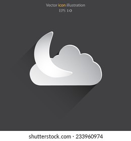 Vector weather web flat icon. Eps 10 illustration. Weather background.
