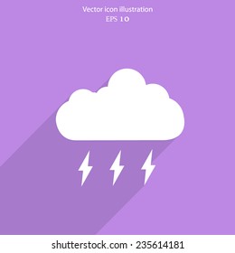 Vector weather web flat icon. Eps 10 illustration. Weather background.