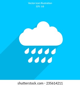 Vector weather web flat icon. Eps 10 illustration. Weather background.