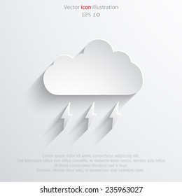 Vector weather web flat icon. Eps 10 illustration. Weather background.