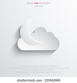 Vector weather web flat icon. Eps 10 illustration. Weather background.