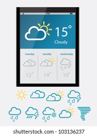 Vector weather widget