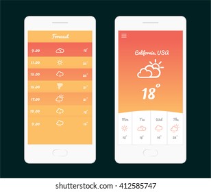 Vector weather widget