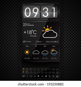 Vector Weather Widgets Template Stock Vector Royalty Free Shutterstock