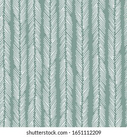 Vector weaving seamless pattern. Hand drawn woven texture on sage green background. Great for fabric, wallpaper and wrapping paper.