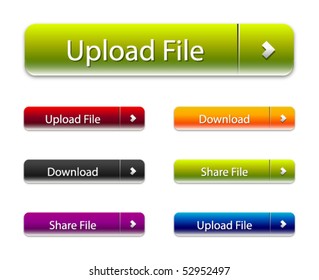 Vector Web 2.0 buttons set for