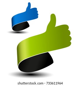 Etiquetas de anuncios web de vectores. Mejor símbolo de elección. Iconos de negocios con puntero de mano. Etiquetas de compras con la mano gesto.
