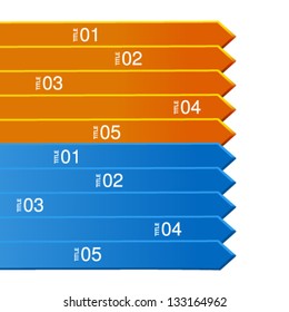 Vector web arrow navigation - webpage, left menu