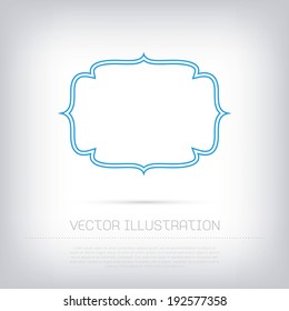 Vector web badge / banner / sticker with double contour. Clean and minimal design