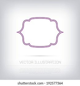 Vector web badge / banner / sticker with double contour. Clean and minimal design