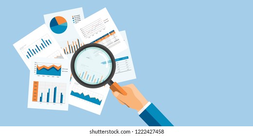 vector web banner for business  analytic finance graph report and business investment planning concept
 - Shutterstock ID 1222427458
