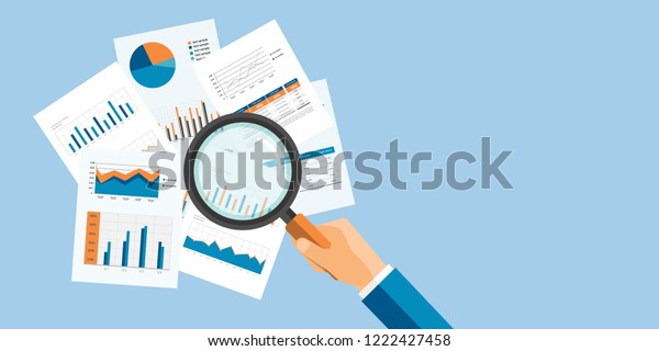 vector web banner for\
business  analytic finance graph report and business investment\
planning concept\
