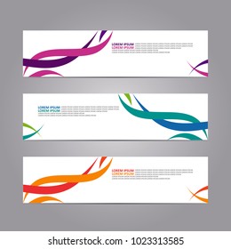 Vector web banner design template. abstract background web template