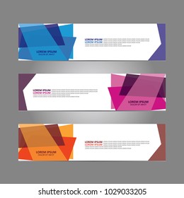 Vector web banner design template